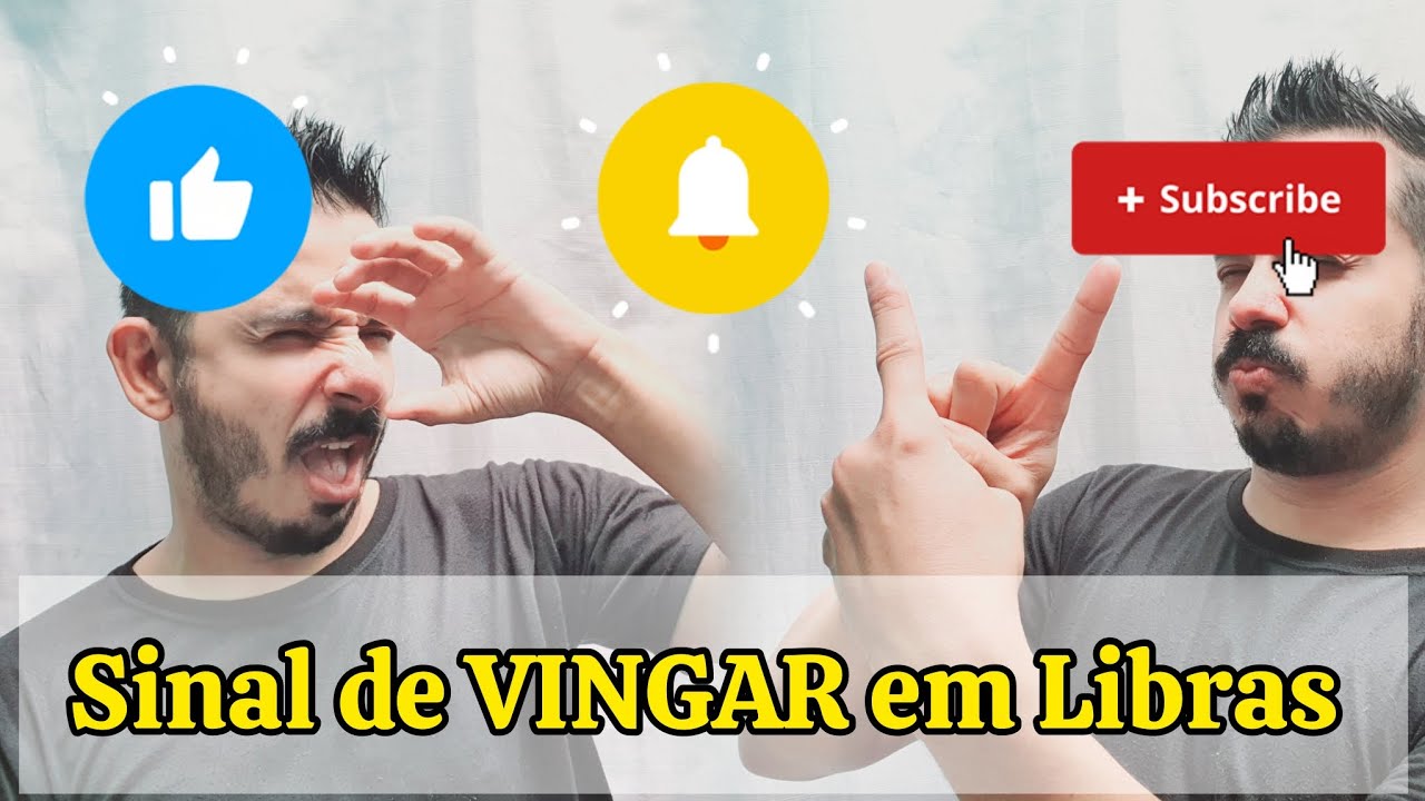Sinal de VINGAR em Libras 