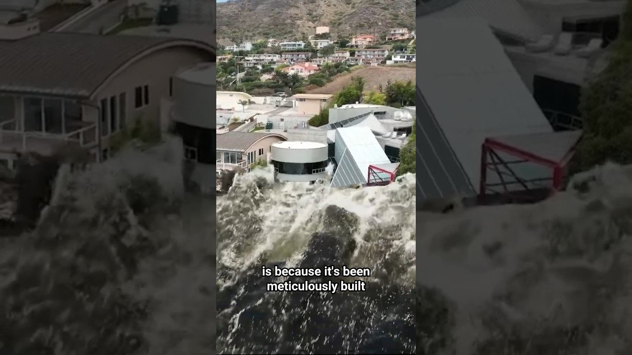 The Meticulously Built House to Withstand a Tsunami #mrbeast #viral #mrbeastshorts