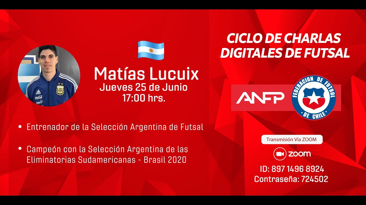 Ciclo de Charlas Digitales Futsal ANFP-FFCh | Mat&iacute;as Lucuix