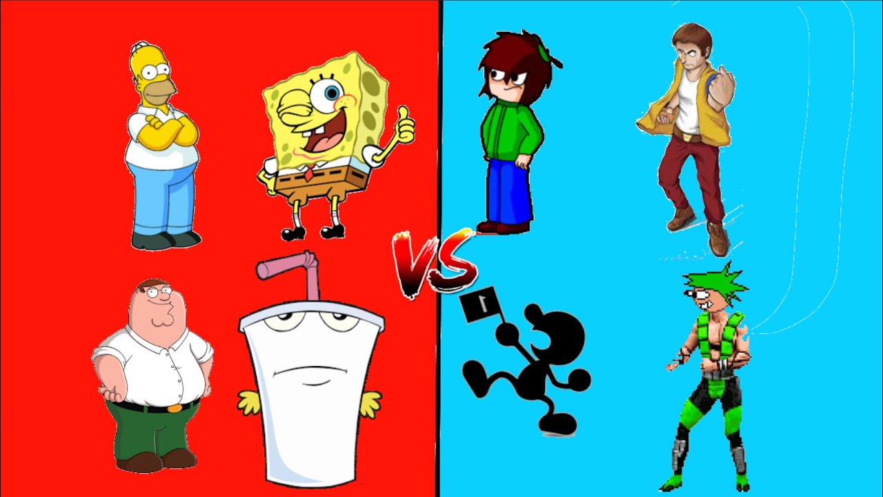 Mugen #2000 Spongebob Master Shake Homer Peter vs Daniel MrG&W Dee Bee Kaw Jesse