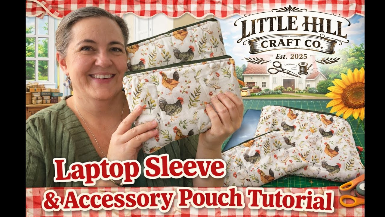 Quilted Laptop Sleeve & Accessory Pouch Tutorial | Easy Quilted Project one pattern two projects 