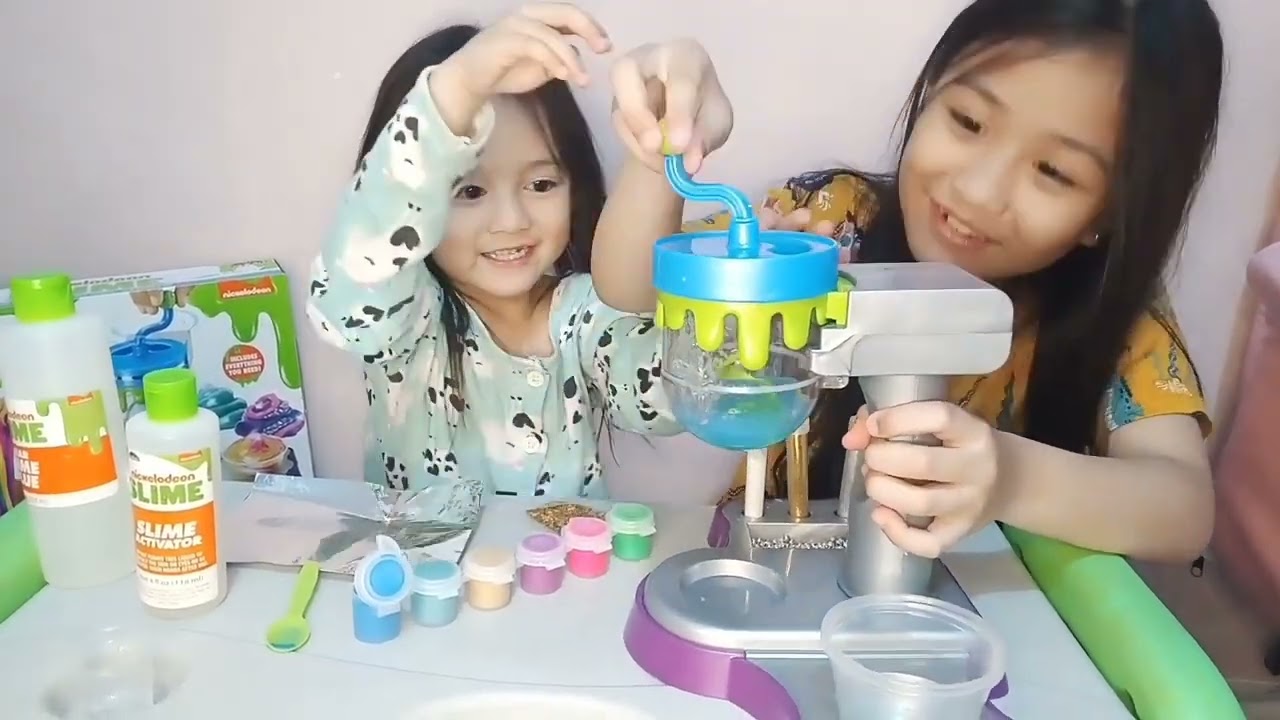 Nickelodeon Slime Metallic Mixer Studio with Yana and Ela!