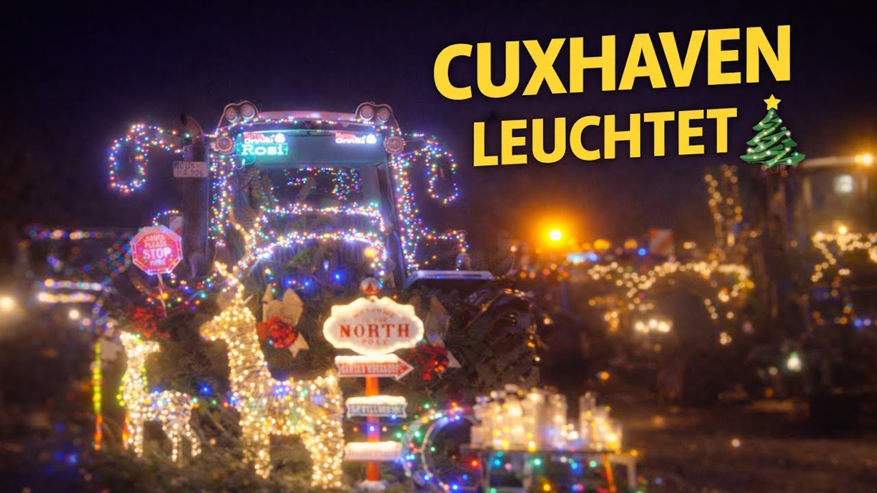 Lichterfahrten in Cuxhaven – Traktoren bringen Weihnachten in die Stadt