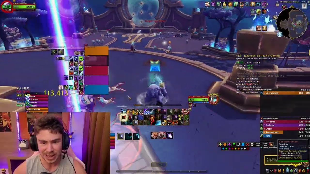 Guardian druid OWNS a +13 Tazavesh Gambit. Double time giga route with secret tech. TWW season 3