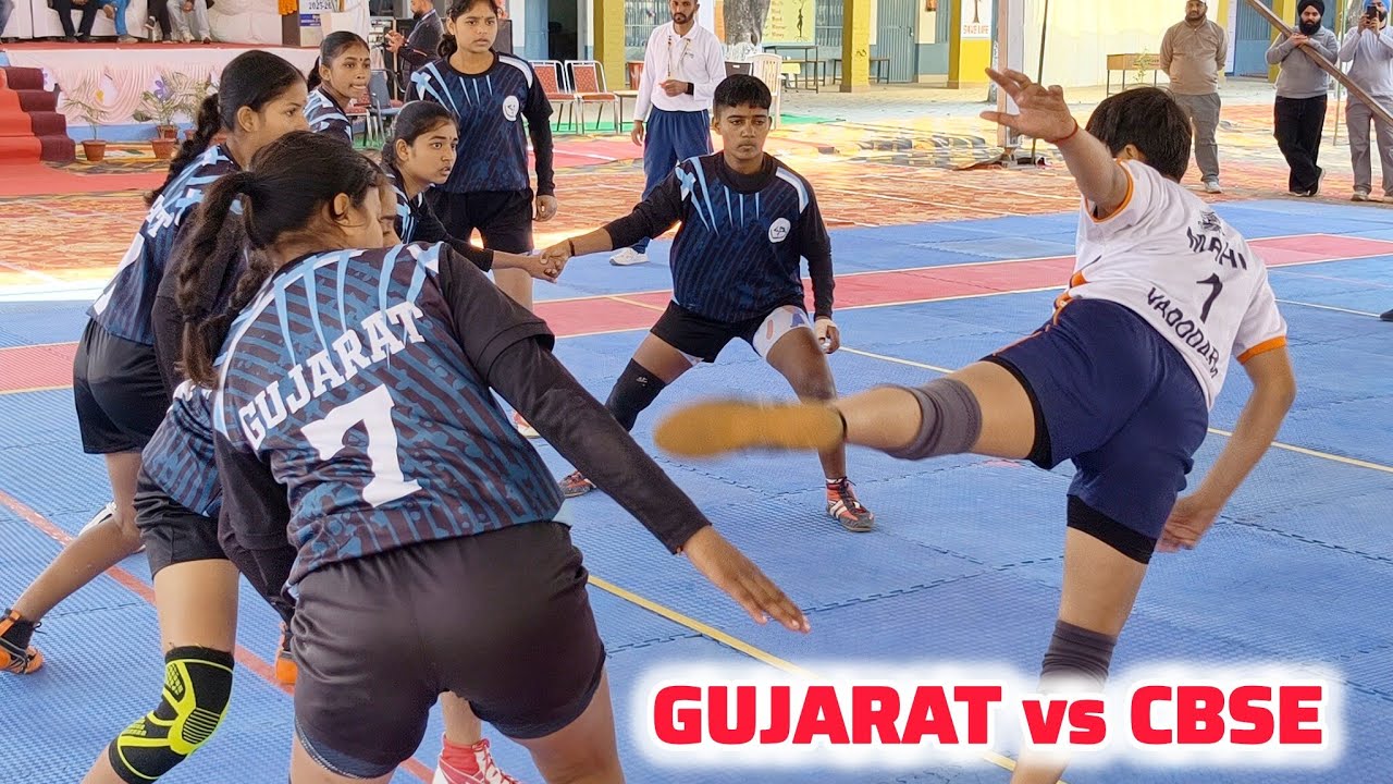 Gujarat vs CBSE BADODARA U19 National School Girls Kabaddi Championship Himachal