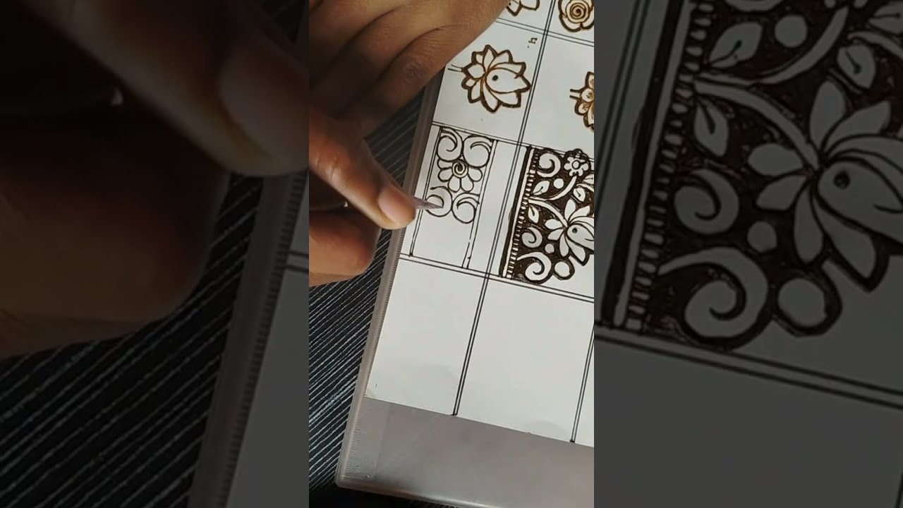 basic mehandi design for begginers🥰✨#border design#mehandibyshikha#subscribe#share