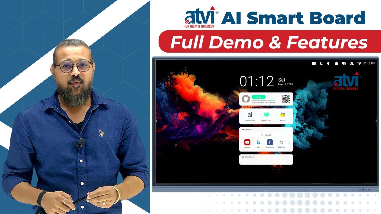 ATVI AI Smart Board for Schools, Colleges, Universities and Coaching Centres - Full Demo & Features