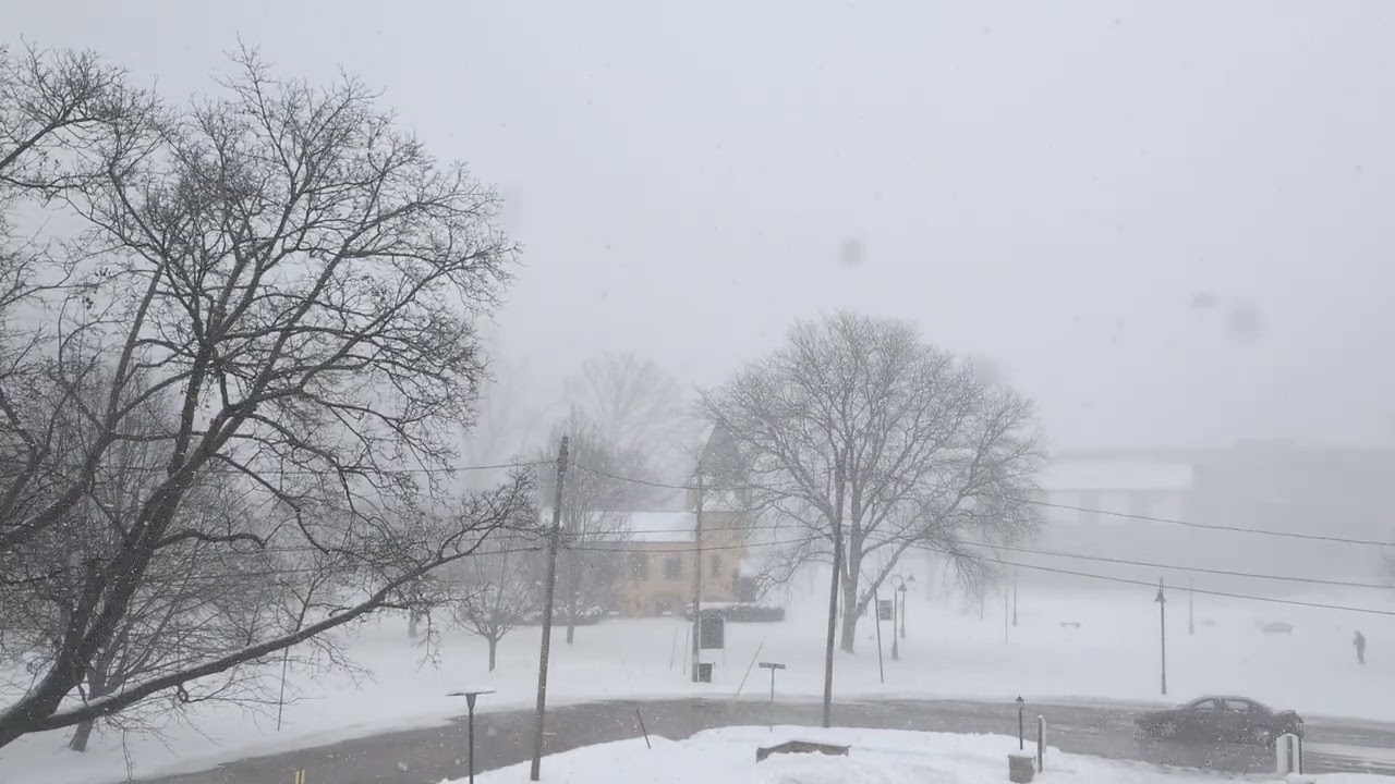 Lake-effect snow showers on President's Day.