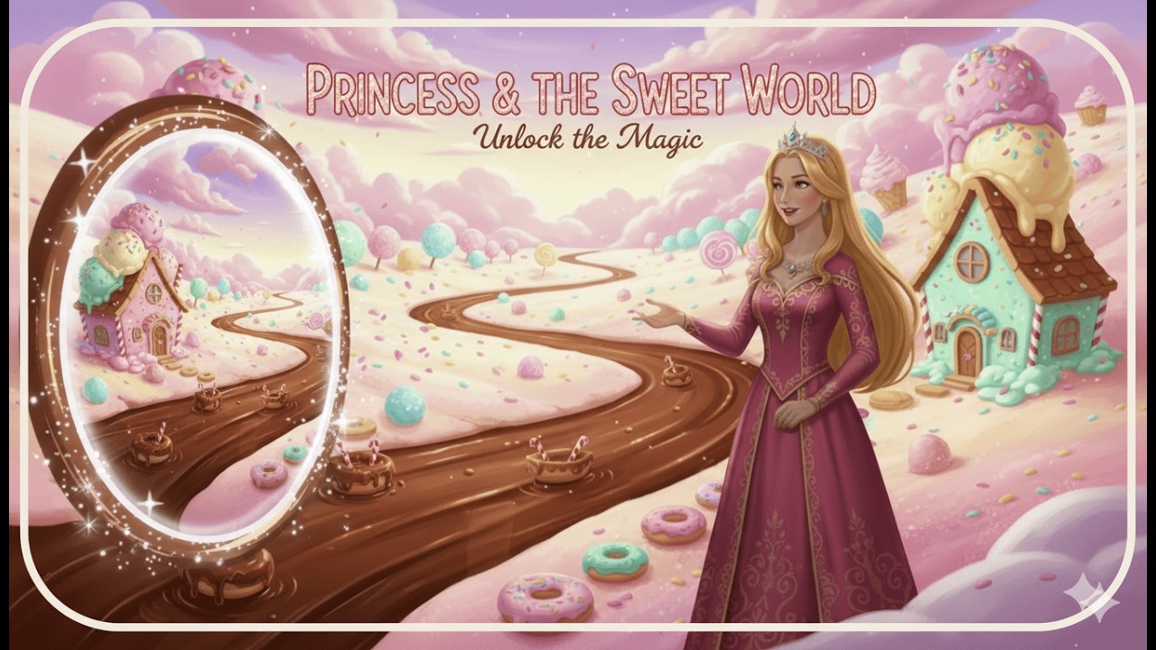 The Princess And The Hidden Sweet World 🍦🍫🍬🧁| Easy English Story For Teenagers| A Sweet Adventure|