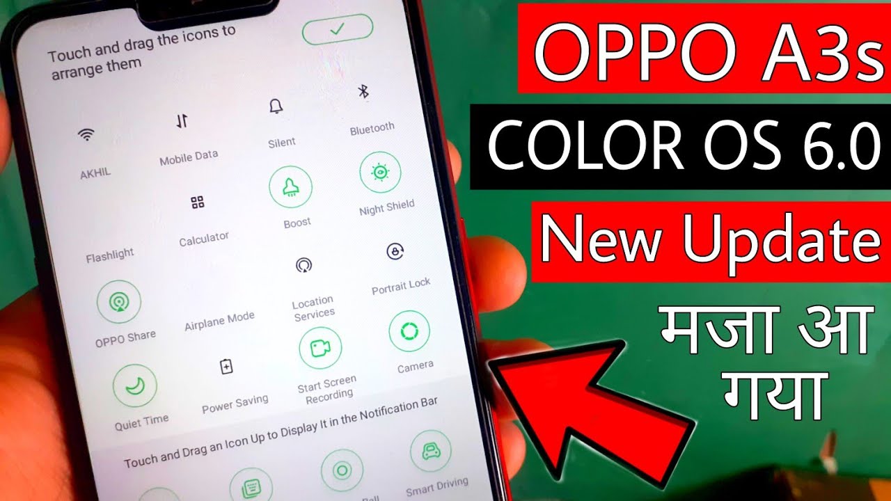 Oppo a3s color 6.0 | how to use color os 6.0 update | NAVEEN TOMAR CREATION