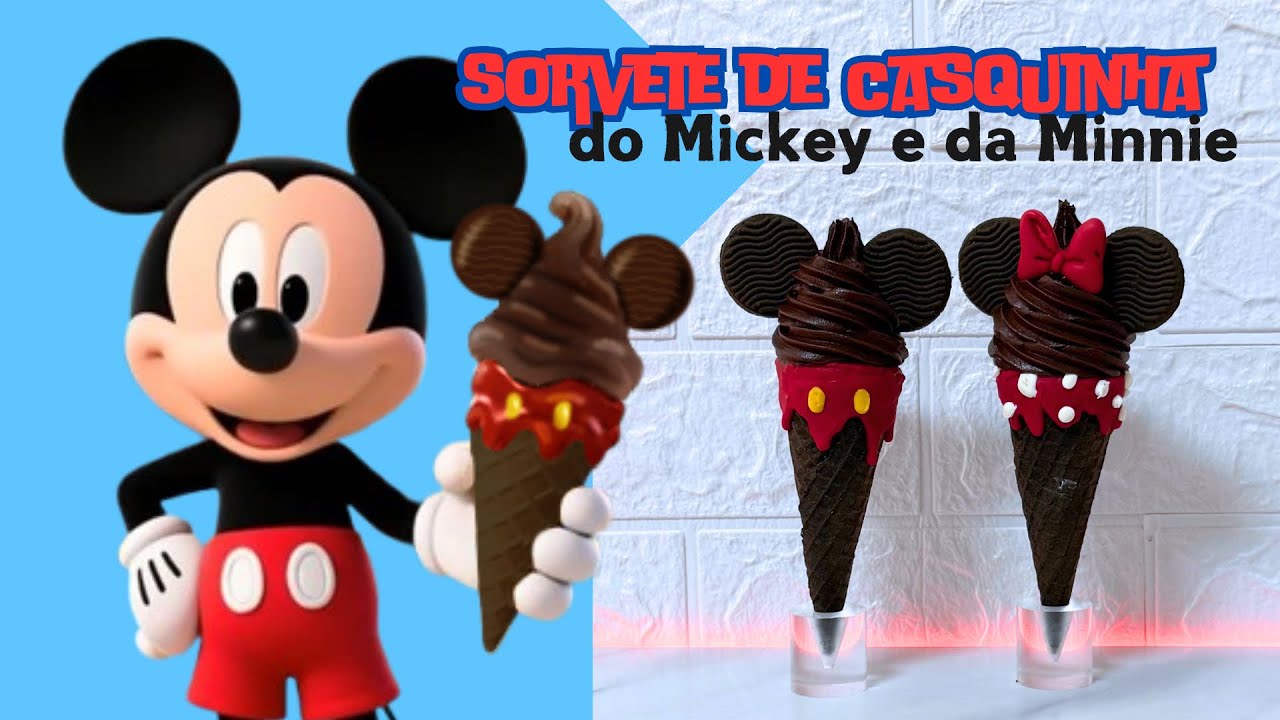 #778 Sorvete de Casquinha do Mickey e da Minnie 🍦