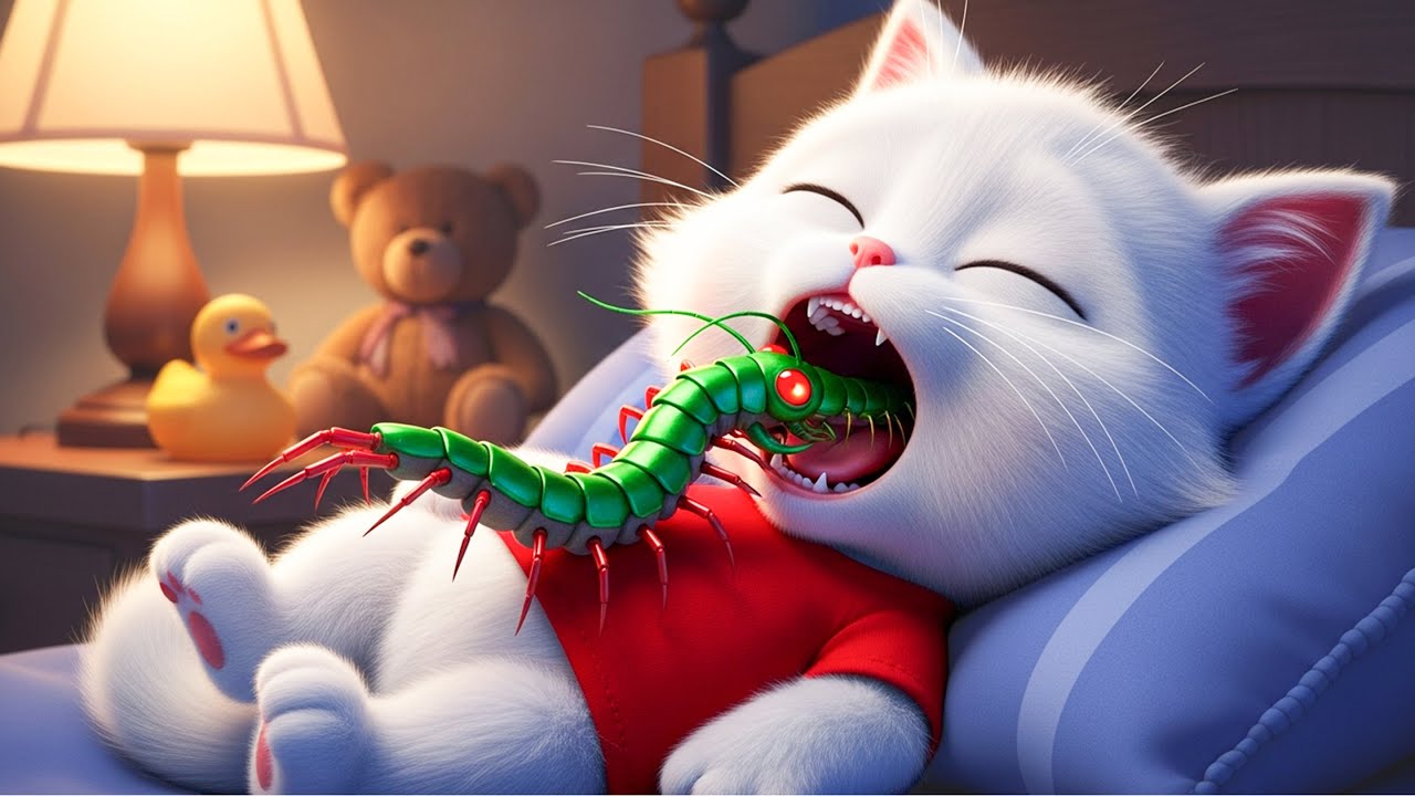 😲 OMG GIANT BUG 🐛 The Kitten is in Big Trouble 🥺 Little Kitten’s Unbelievable Bug Story 