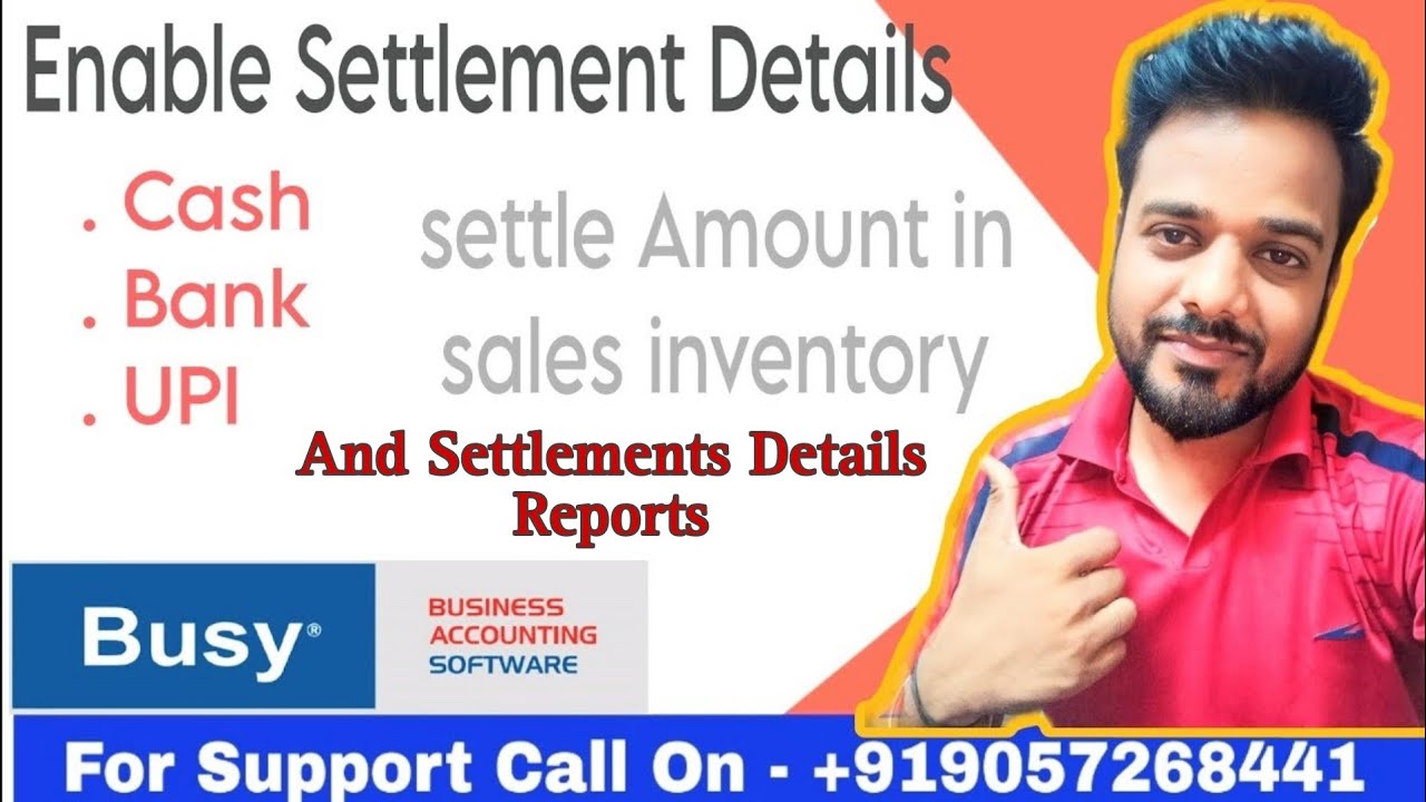 How To Enable Settlement in Busy Software. & Daily Settlements Mode Reports In Busy BY MONU SOLANKI
