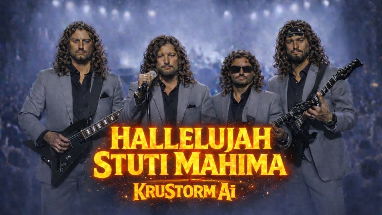 Hallelujah Stuti Mahima | Hindi Rock Worship Song 🔥  | KruStorm AI #gospelrock #indiangospel