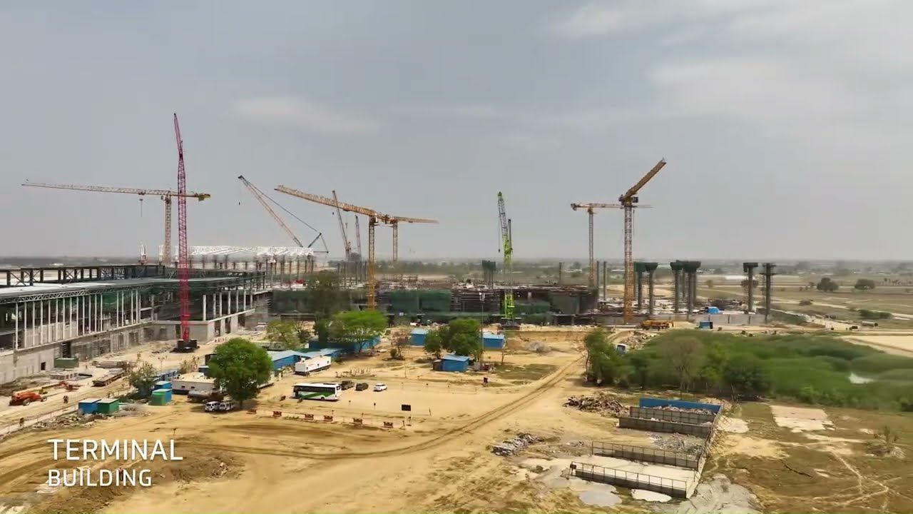 Construction glimpses of Noida International Airport - Asia's largest airport