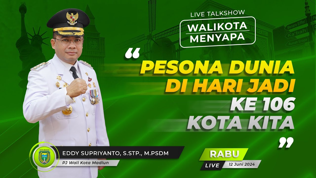 #WaliKotaMenyapa Pesona Dunia di Hari Jadi ke-106 Kota Kita | LIVE