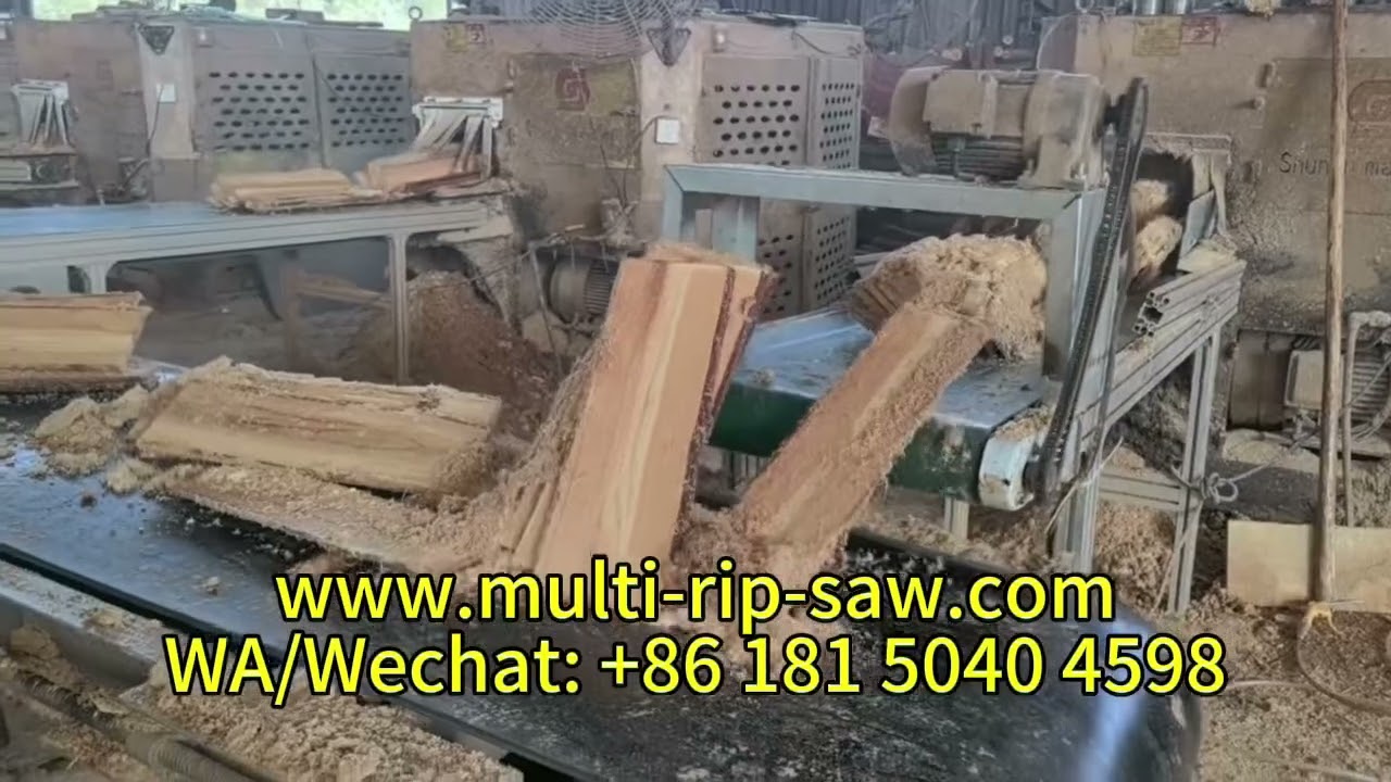 Log Multi Rip Saw Machine for Making Wooden Pallets Blockboard Wooden Beam Log Multi Blade Sawmill