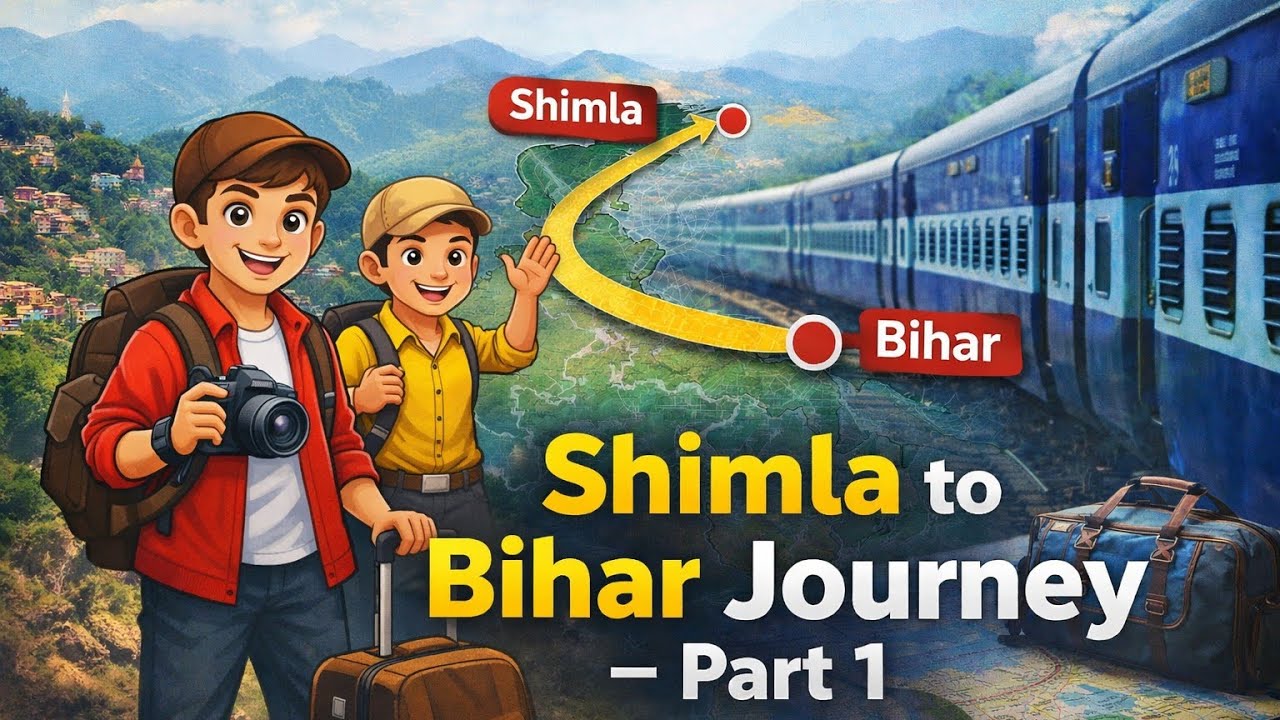 पहाड़ों को अलविदा, अपने गाँव को नमस्ते…Shimla to Bihar Journey Part-1🚆#ShimlaToBihar#HomeJourneyVlog