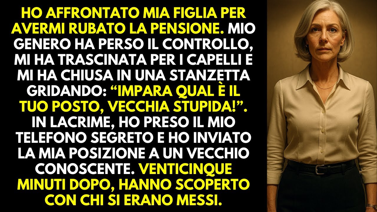 Rimproverai mia figlia per la pensione rubata. Mio genero mi tirò i capelli urlando: “Il tuo posto!”