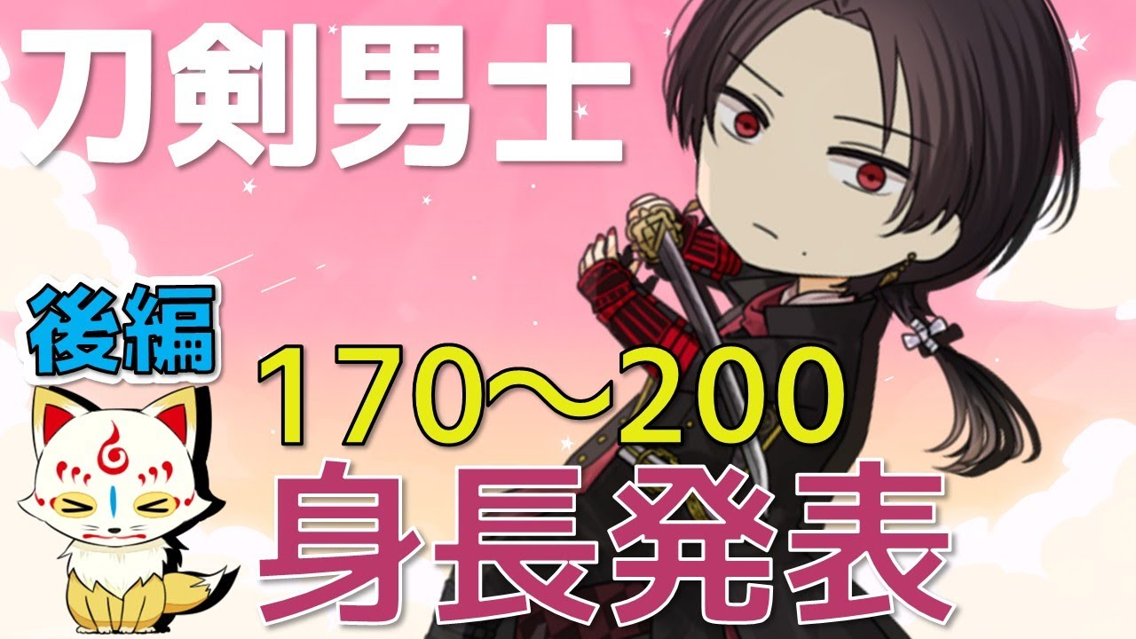 【作業用】【ゆっくり刀剣乱舞】刀剣男士の身長発表！後編【加州清光】