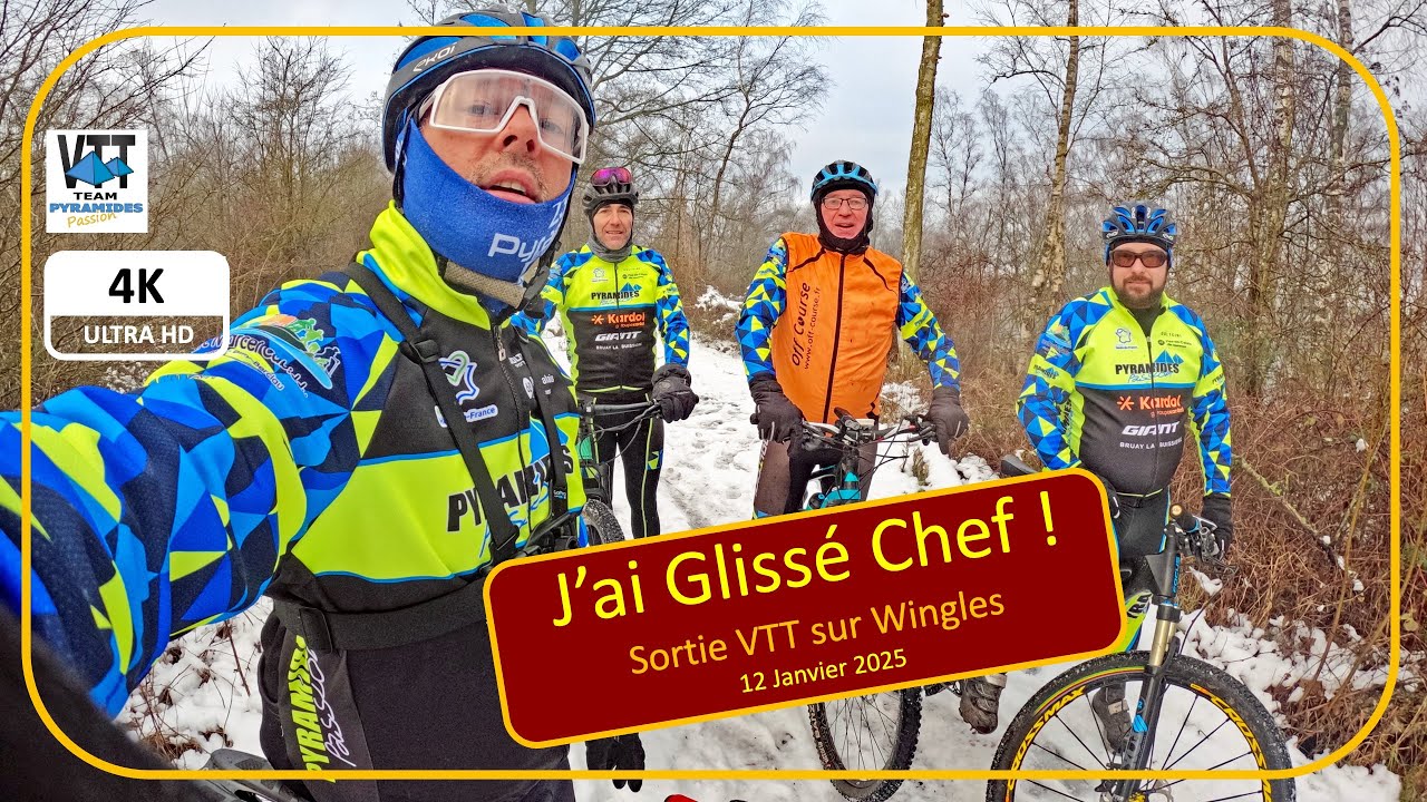 12 janvier 2025 : sortie VTT à Wingles sur un terrain enneigé !