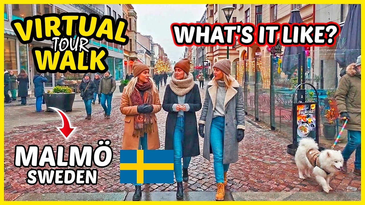 Misty Day in Malmö 🇸🇪 | Calm Nordic Walking Tour