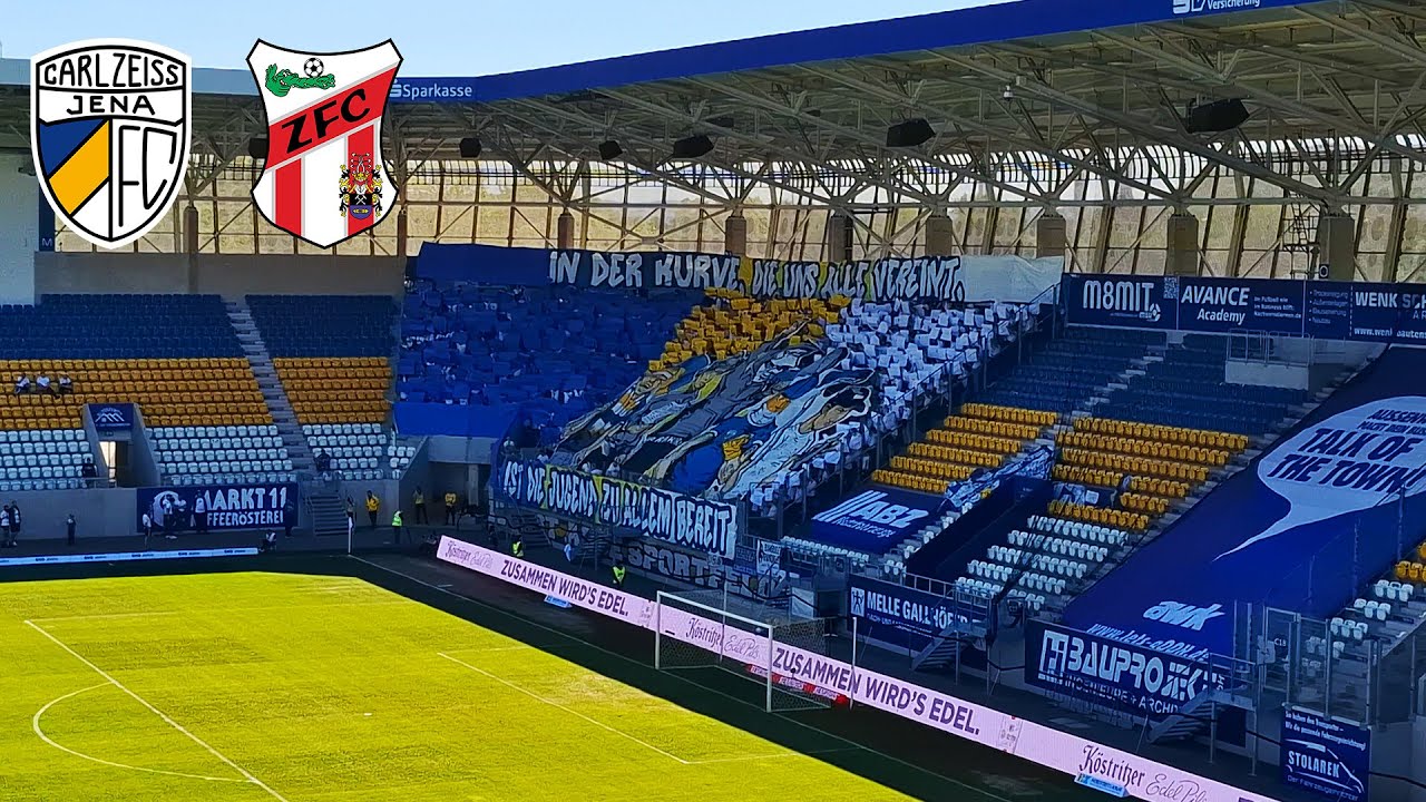 FC Carl Zeiss Jena vs ZFC Meuselwitz 0:1 • Stadionatmosphäre | Südkurve Jena verlässt das Stadion