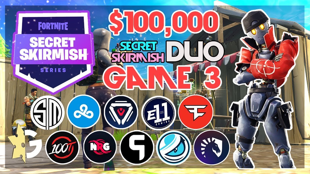 $100,000 🥊Secret Skirmish Duos🥊 Game 3 Viewing Party (Fortnite)
