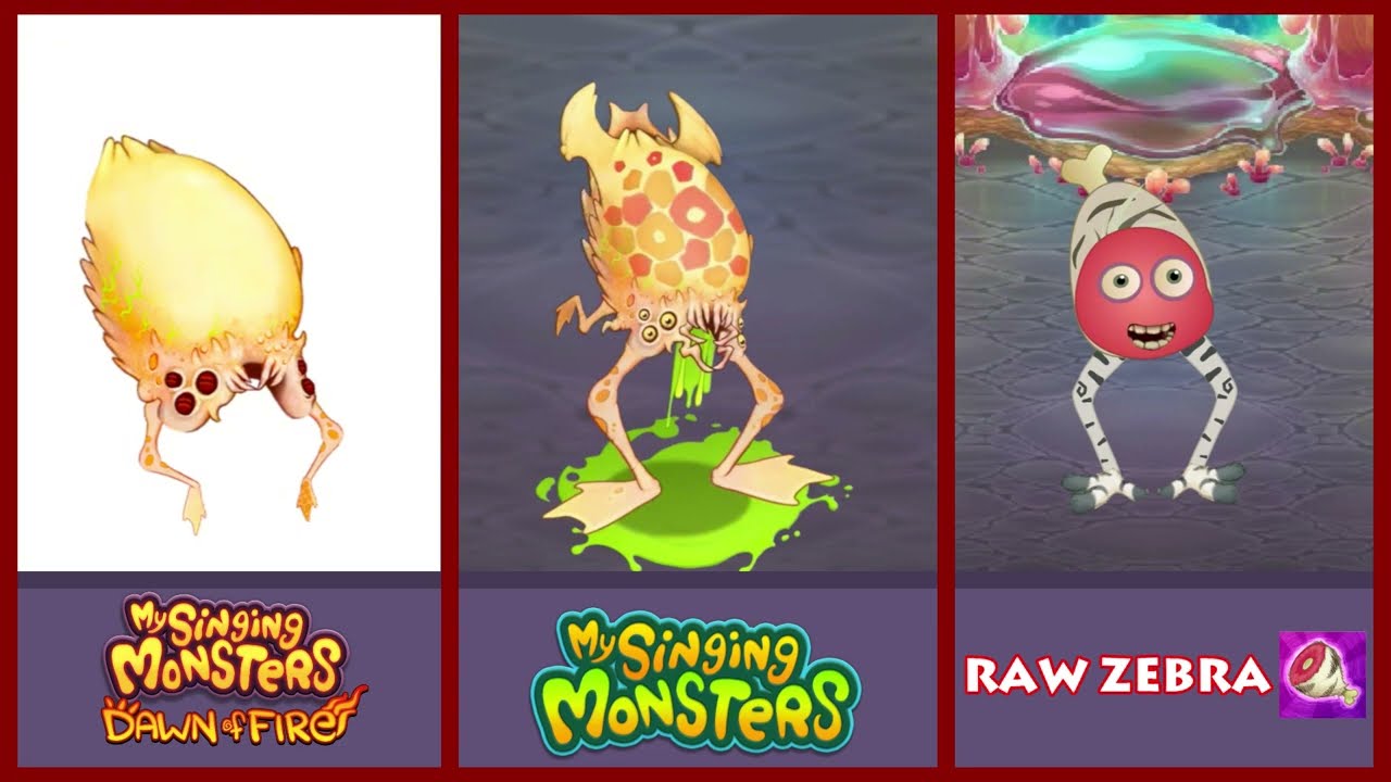 Dawn Of Fire Vs My Singing Monsters Vs RawZebra | Redesign Comparisons - MSM