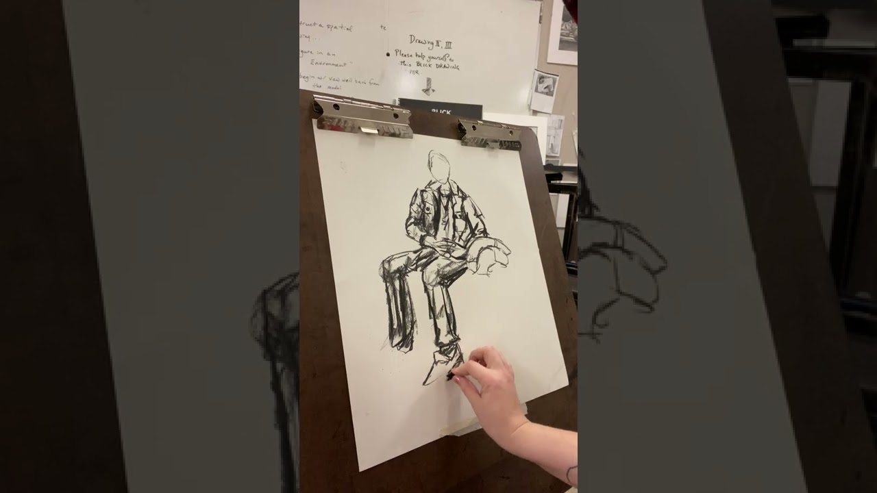 Creating a figure drawing with Ms. Luper