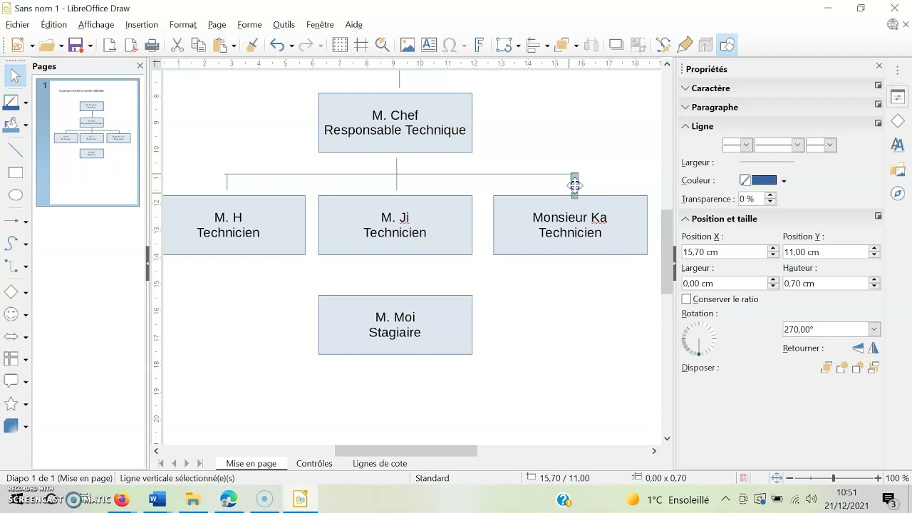 Organigramme avec Libre office draw