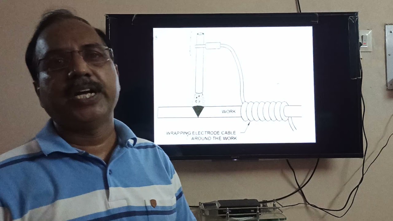 Arc blow in D.C.welding M/c