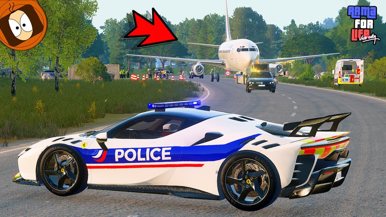 Un AVION sur la ROUTE ?! J'escorte en Ferrari ✈️🚓 ! - ARMA FOR LIFE