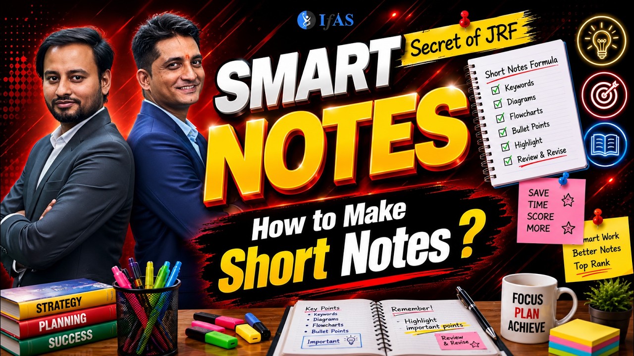 How to make SMART Notes I Short Notes is Secrete of JRF I Tips & Tricks I IFAS
