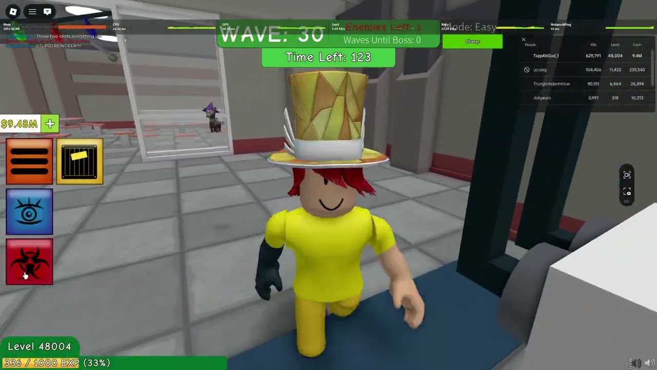 Two Exploiters Being Weak, Pathetic and Losers for 30 Minutes! - Roblox Zombie Attack