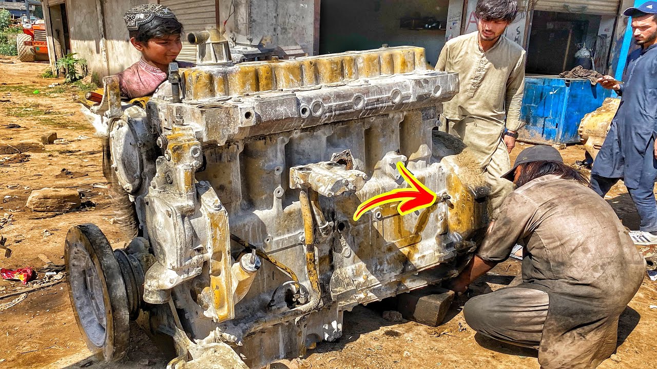 How Rebuild Cat 966 GC Loader Engine || Repairing Caterpillar Engine