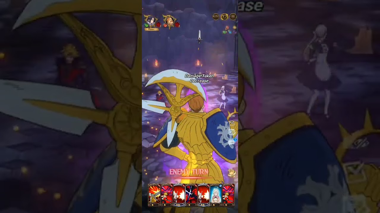 Финальный босс Эсканор, Мерлайн, 10 000 очков, команда для игроков без доната | 7DS Grand Cross