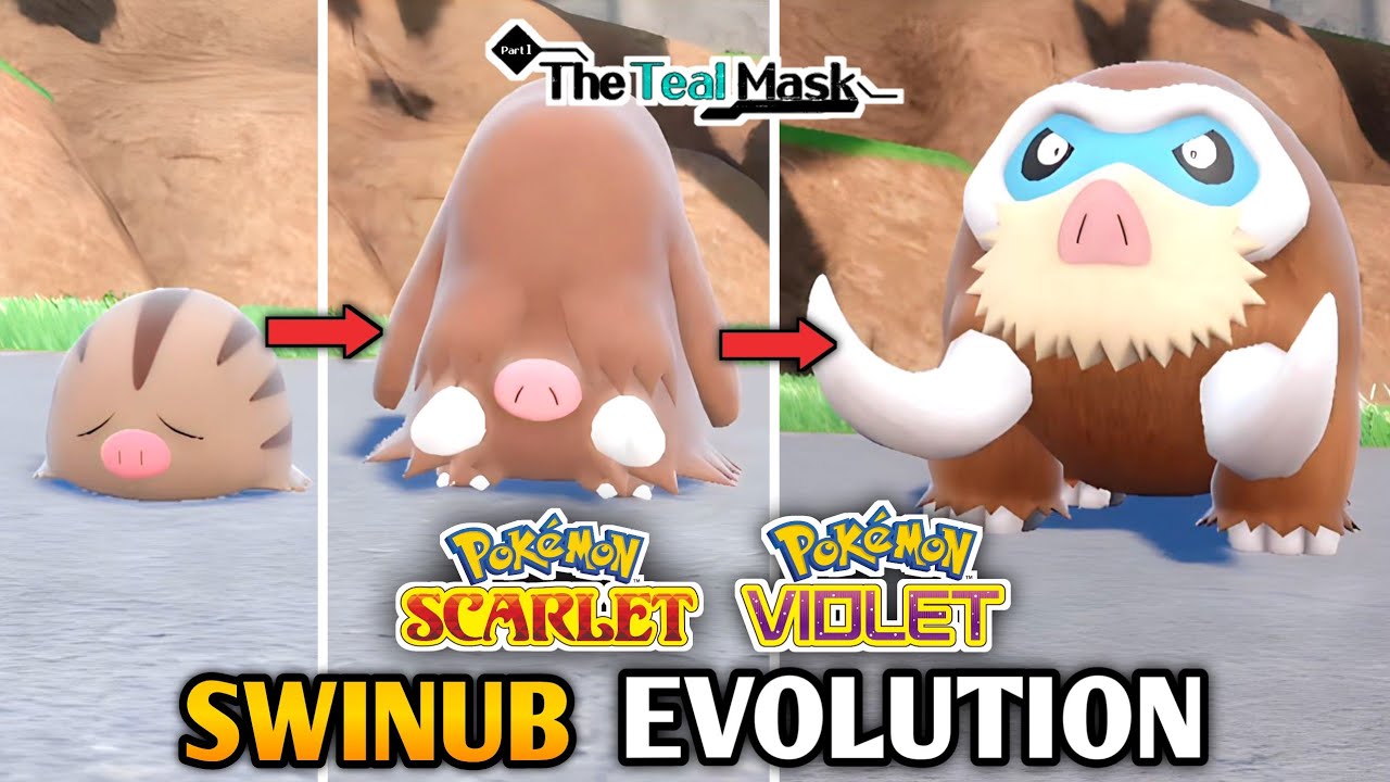 How To Evolve Swinub Into Piloswine and Mamoswine In Pokemon Scarlet & Violet : The Teal Mask DLC