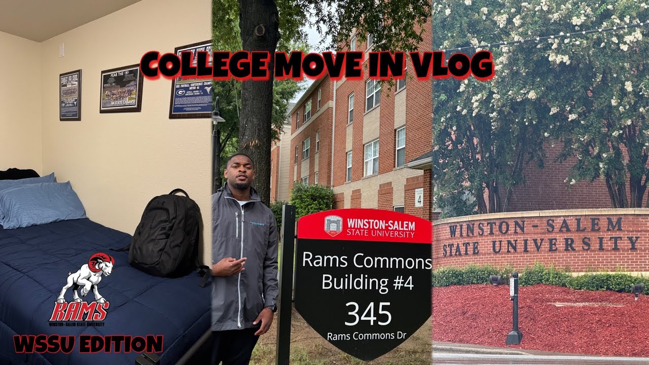 COLLEGE MOVE IN DAY | WSSU RAMS COMMONS 🐏