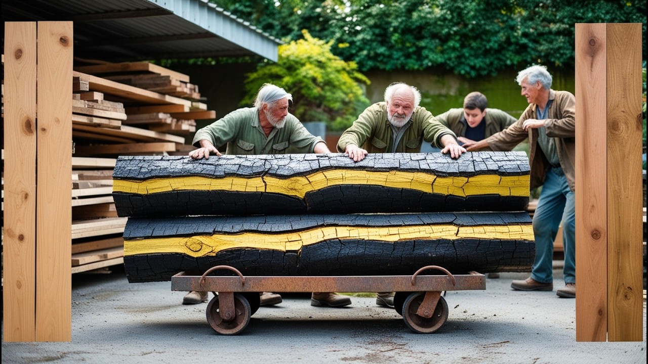 Hidden Talents or Experient: 70-Year-Old Genius - Vintage Outdoor Swing Chair from Reclaimed Wood