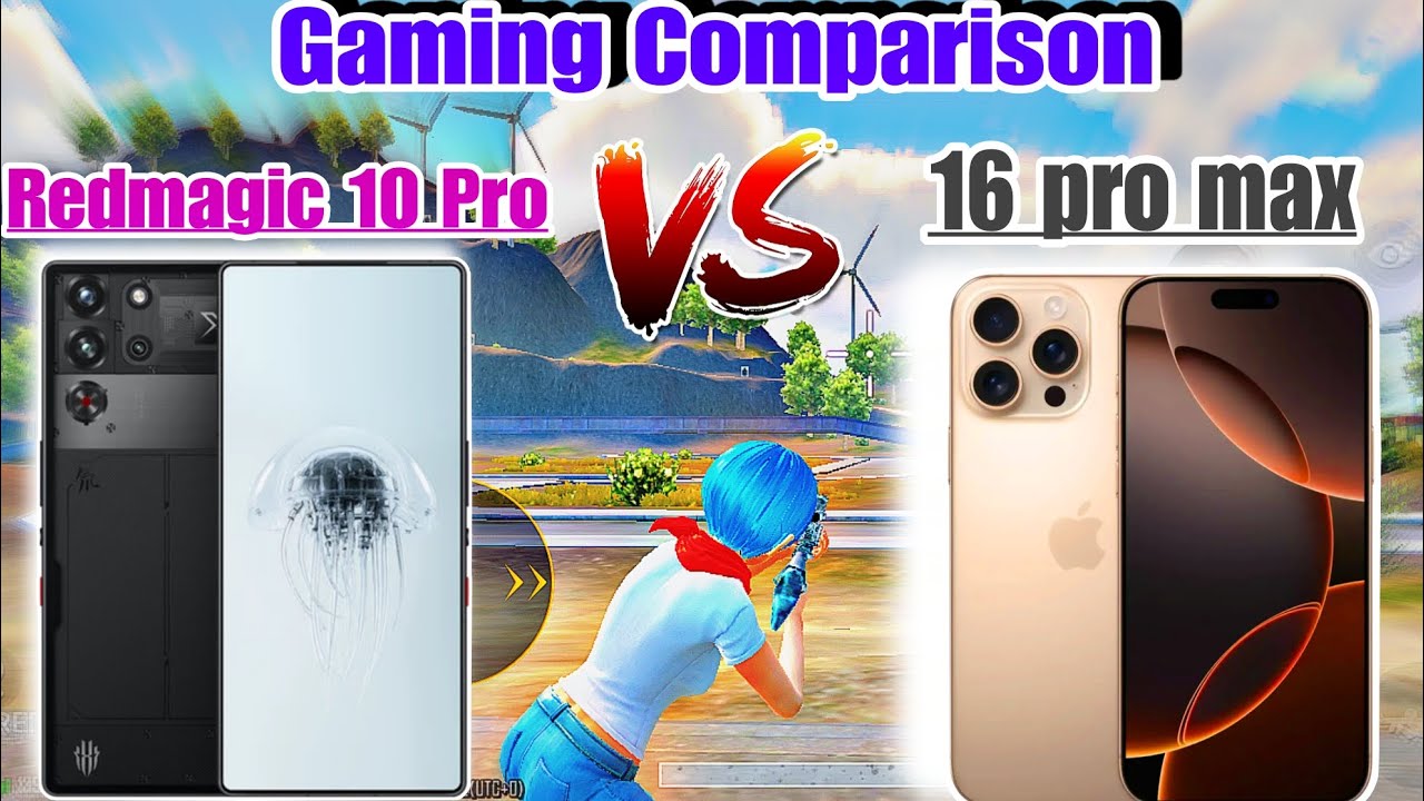 Redmagic 10 Pro vs I phone 16 pro Max 🔥 | Gaming Comparison 2025 iphone 16 pro max vs Redmagic.