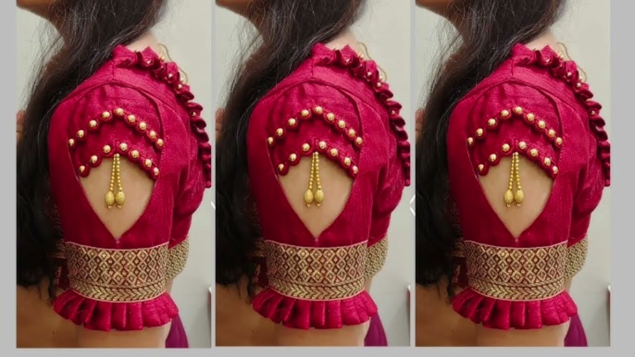 Blouse neck and sleeves design  #latest #desing #video #viralvideos #shortsvideo #yt #fashion #viral