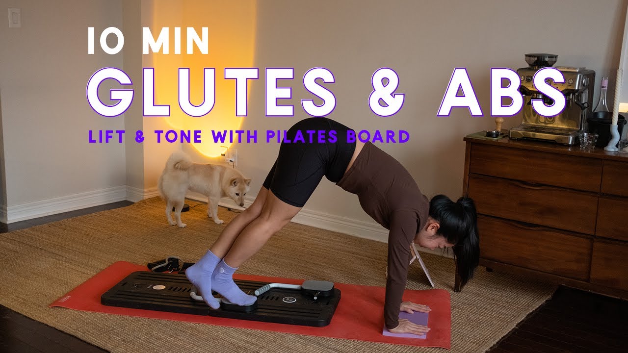 10-Min Glutes & Abs | At-Home Pilates Board Workout for Toning & Strength