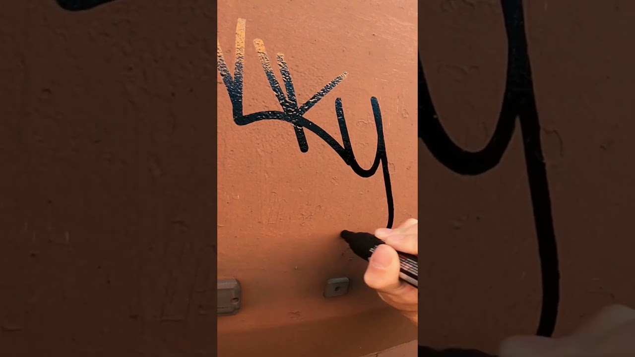 A quick graffiti tag with the Bold 8mm round marker from Montana Cans. One of my favourite markers.