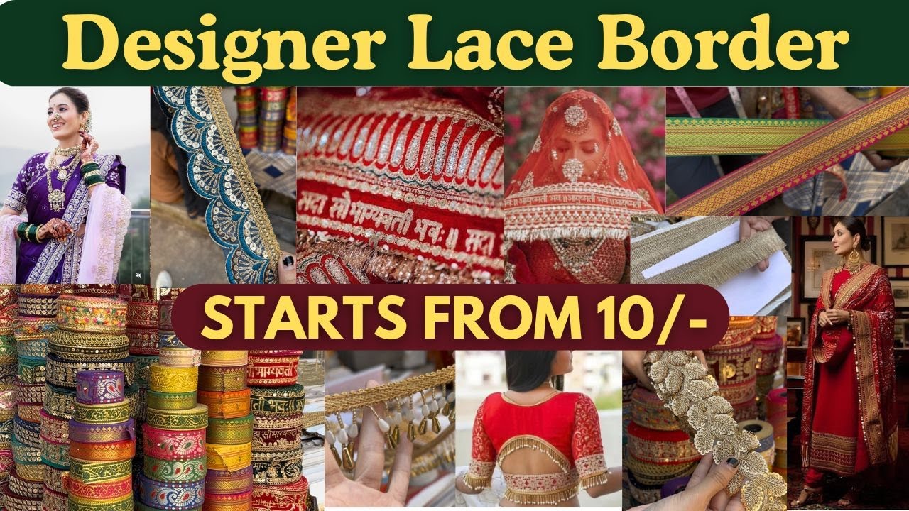 Lace for saree & Blouse starts From 10/- | Sabyasachi Style Lace | Dadar Market