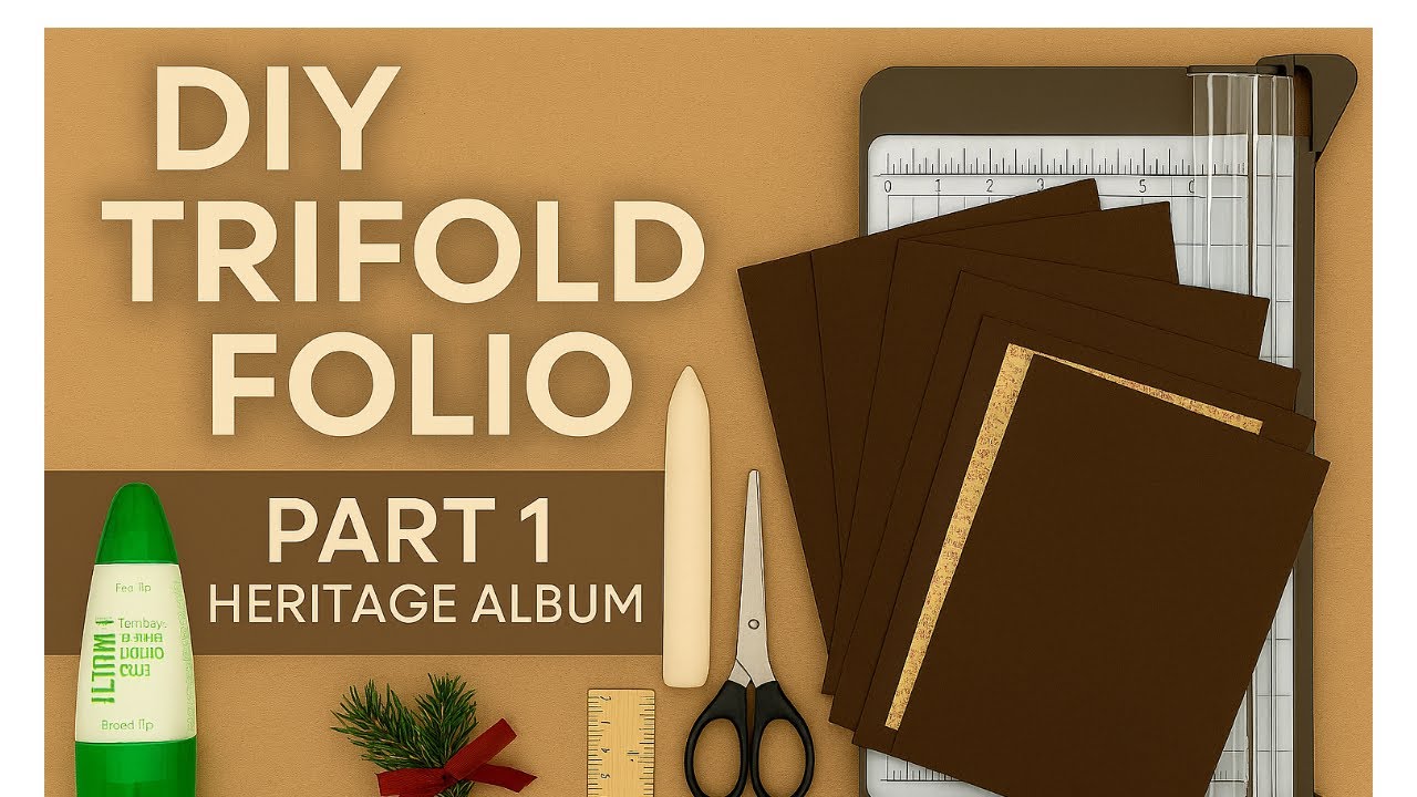 DIY Trifold Folio Tutorial (Part 1) | Vintage Heritage Album Gift Idea