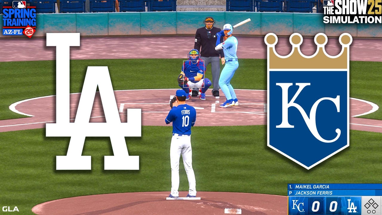 Dodgers vs. Royals Simulation | Spring Training 3/6/2026 | Updated Rosters MLB The Show 25 PS5