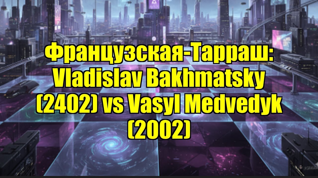 Французская-Тарраш: Vladislav Bakhmatsky (2402) vs Vasyl Medvedyk (2002)