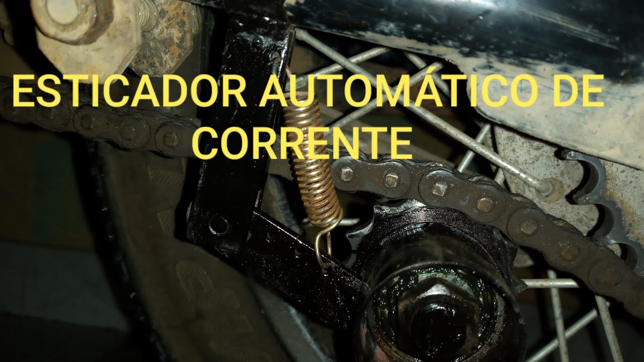 Esticador automático de corrente de moto caseiro