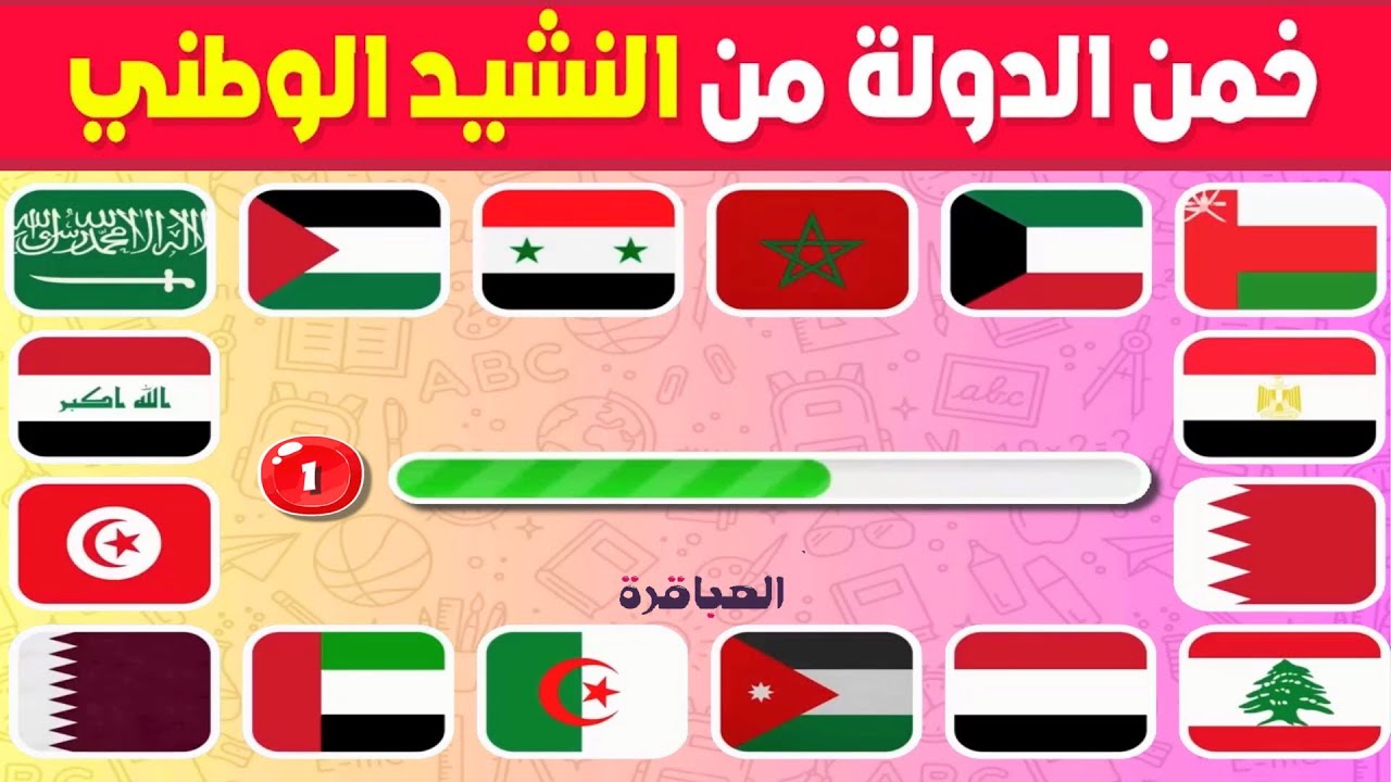 خمن الدولة من النشيد 🤔🎶 تحدي معرفة أناشيد الدول الغاز للاذكياء 🌍 🚩